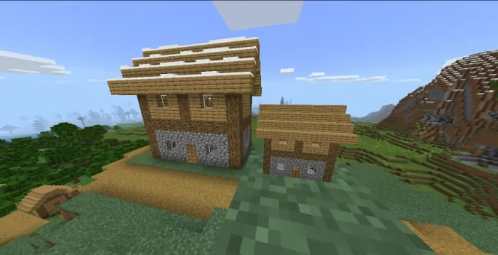 Вид на сельские дома