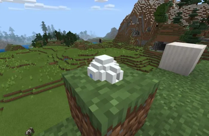 Маленькая иглу на одном блоке