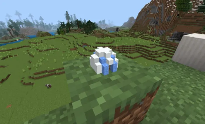 Хижина эскимоса на одном блоке