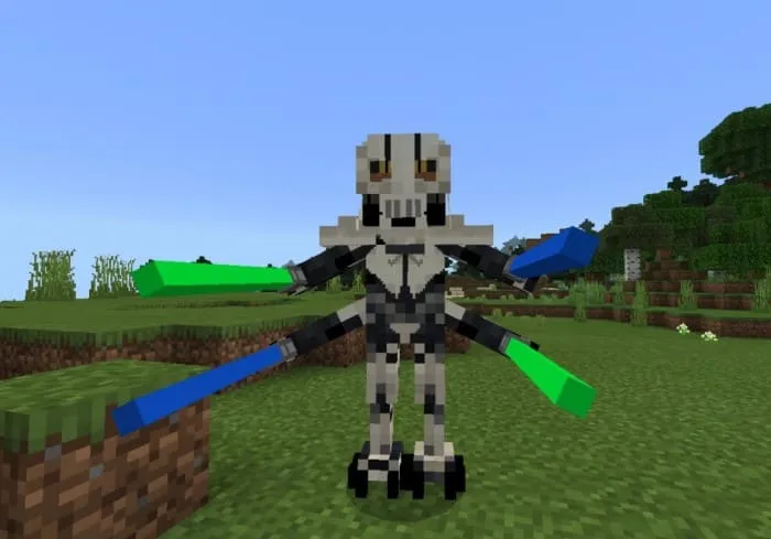 Генерал Гривус с мечами в Minecraft