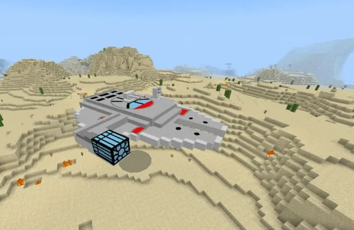 Вид сокола тысячелетия сбоку