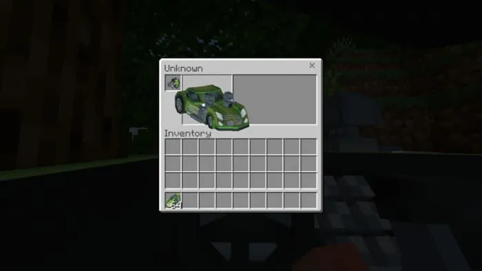 Вид инвентаря машины