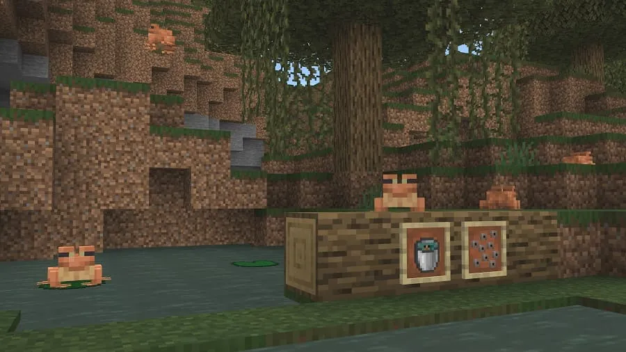 Болото и лягушки в Minecraft 1.18.10.24
