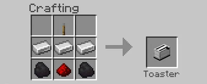 Крафт тостера в Minecraft