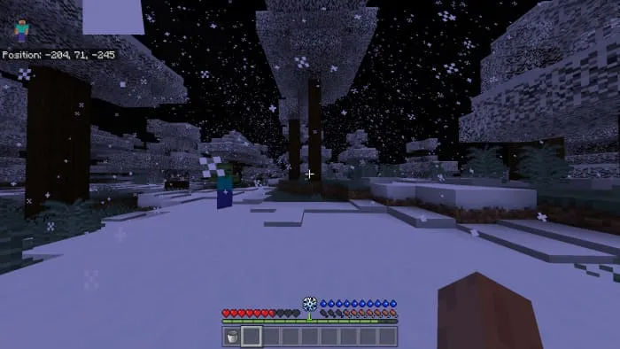 Игрок замерзает