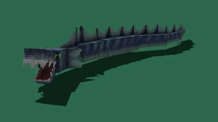 Морской змей на зеленом фоне