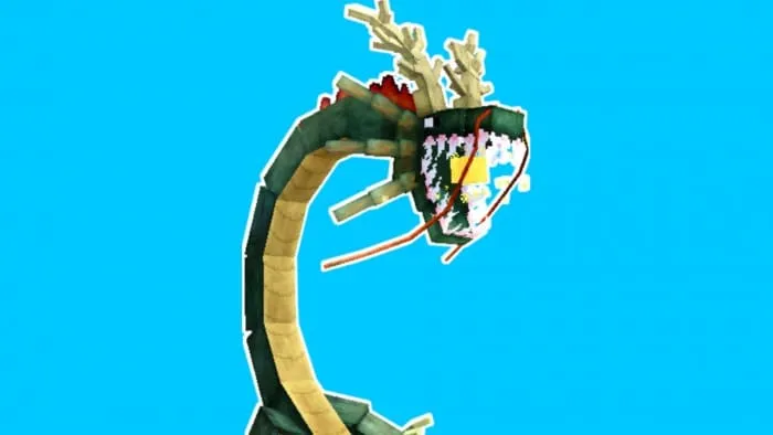 Вид Нефритового Дракона в Майнкрафт