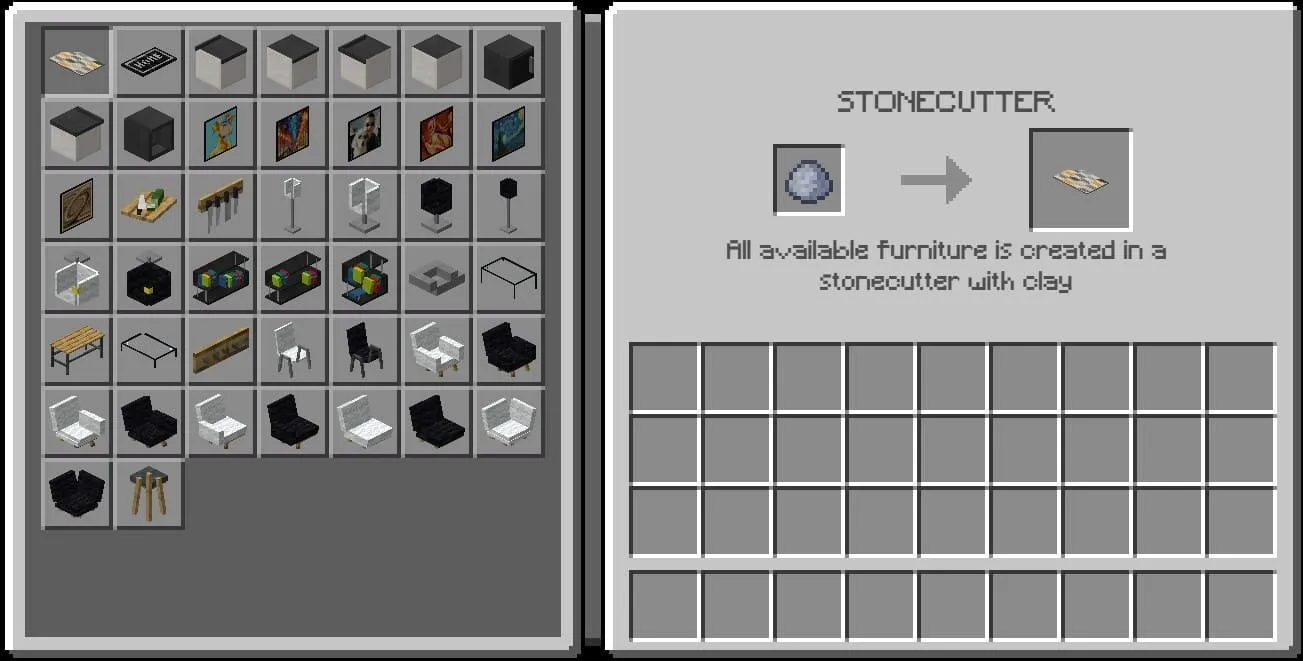 Создание блоков мебели