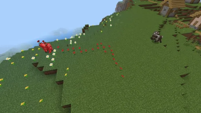 Корова с маком на голове