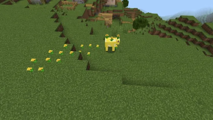 Корова с одуванчиками