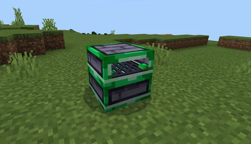 Вид изумрудной печки