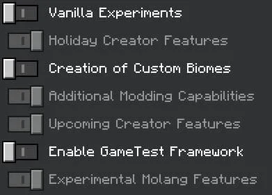 Экспериментальные функции в моде