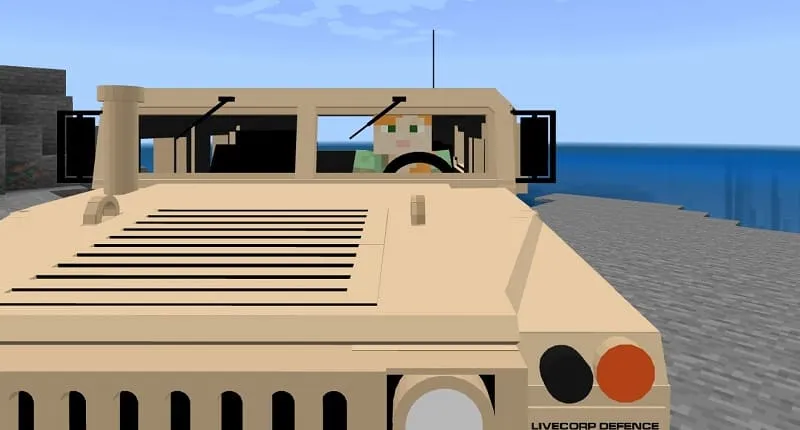 Игрок сидит в хаммере