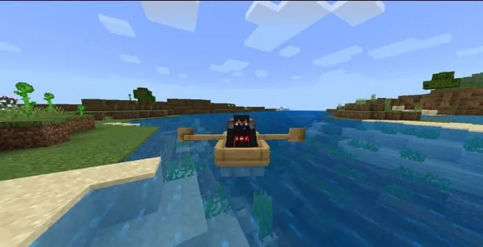 Вид лодки с печкой