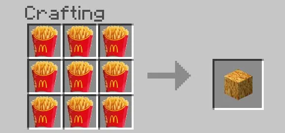 Крафт блока картошки