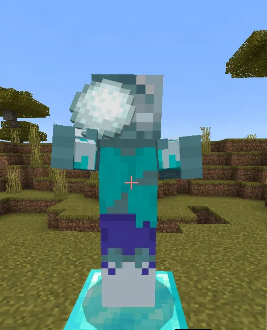 Вид замерзшего зомби