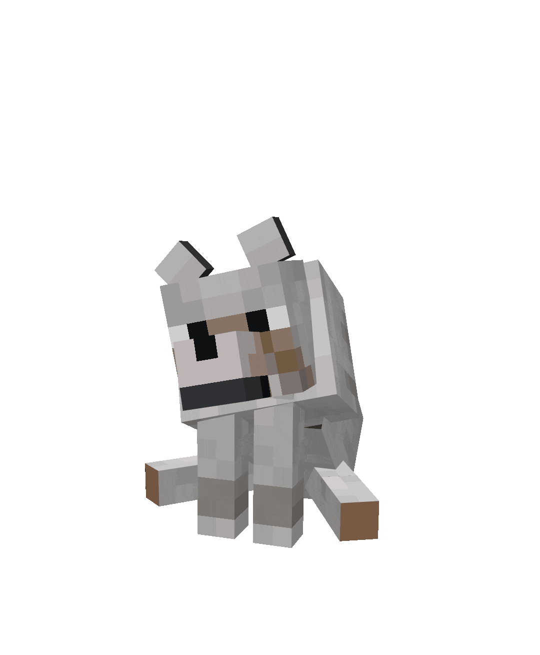 Анимация сидячего волка