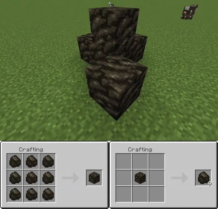 Крафт блока из древесного угля