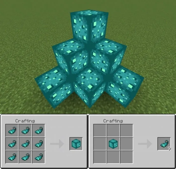 Крафт блока из светящихся чернил