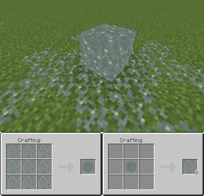 Крафт блока светящегося лишайника