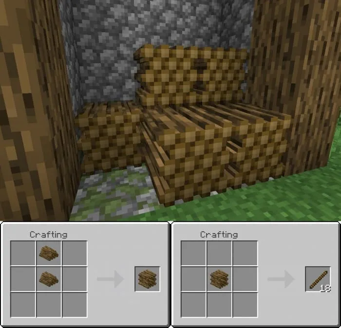 Крафт блока свай