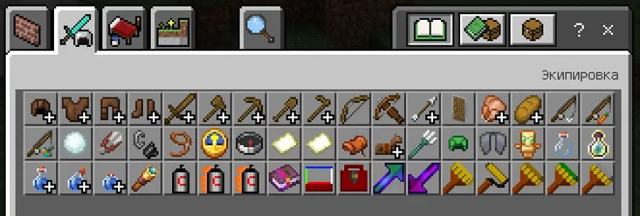 Все кисточки в инвентаре