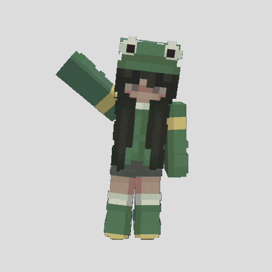 Анимация девушки лягушки