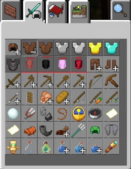 Рюкзаки в инвентаре