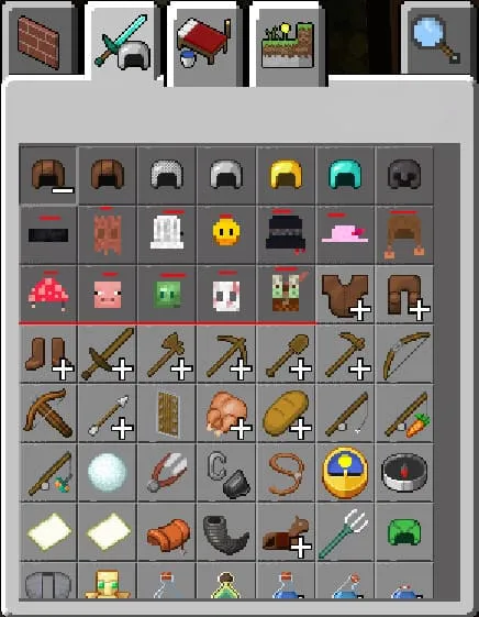 Шапки в инвентаре