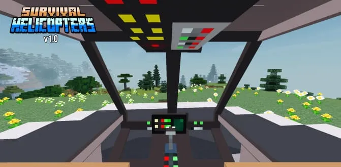 Вид кабины вертолета