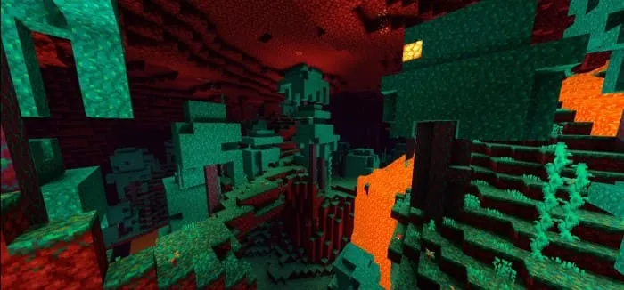 Искаженный лес с шейдерами