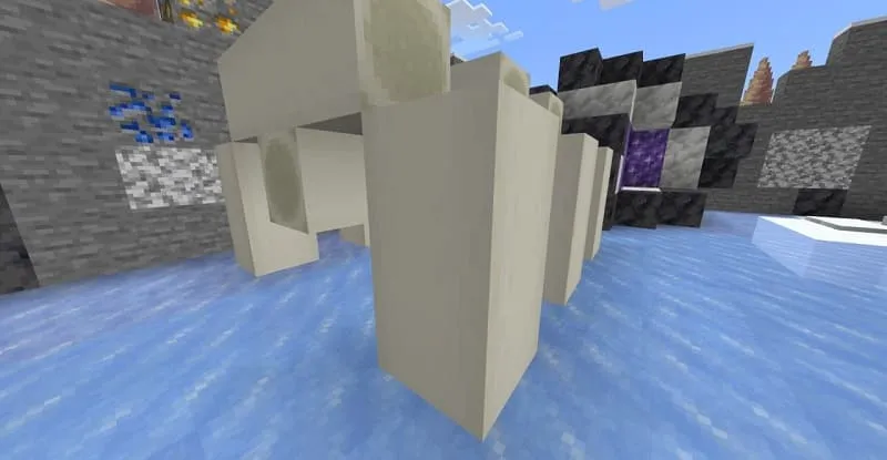 Структура с костяными блоками