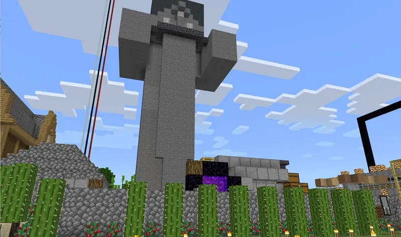 Каменная стутая Стива с мечом