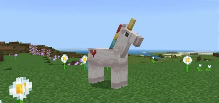 Лошадь в виде единорога