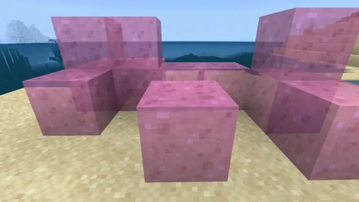 Вид блока из слизи медузы