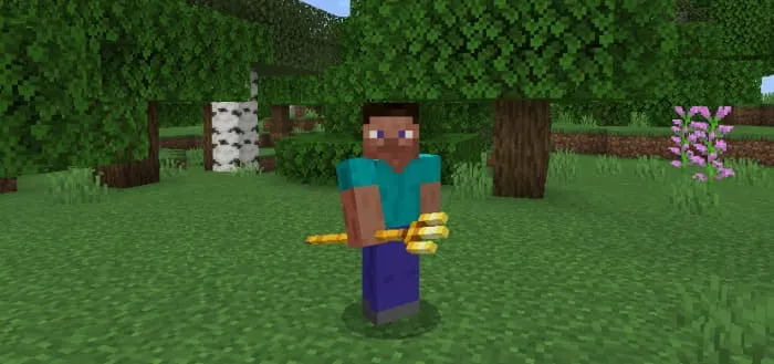 Трезубец Аквамена в Майнкрафте