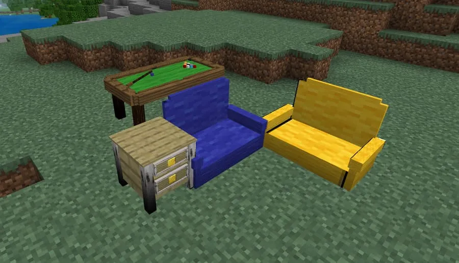 Диван и бильярдный стол