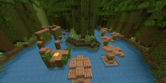 Лесной уровень паркура