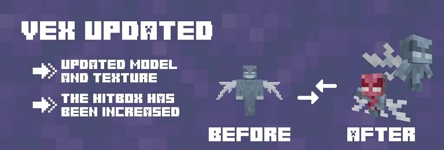 New Vex model and texture in Minecraft