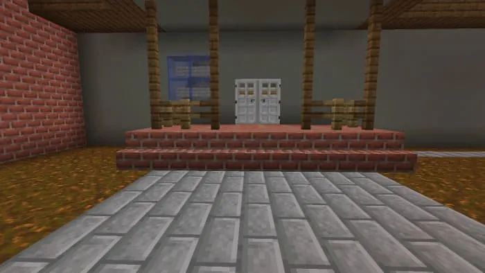 The porch of the house