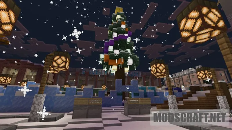 Новогодняя елка в городе Октябрьск