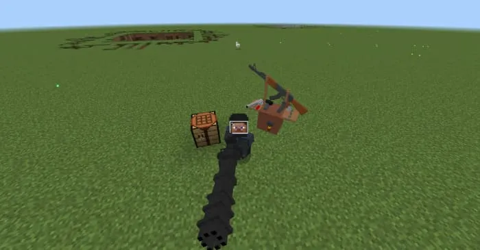 Игрок с миниганом в руках