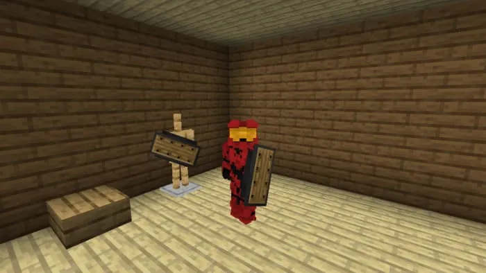 Красный игрок с щитом