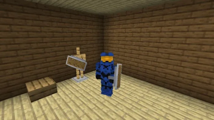 Синий игрок с щитом