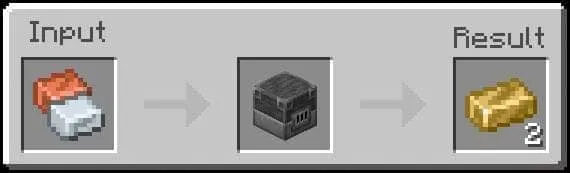 Латунный слиток в плавильне