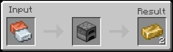 Латунный слиток в печи