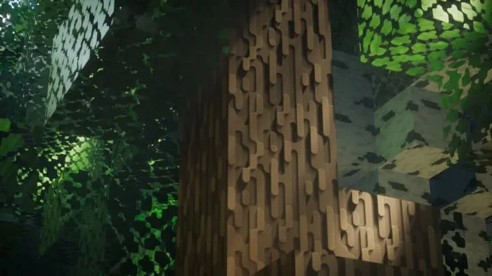 Вид дерева с новой текстурой