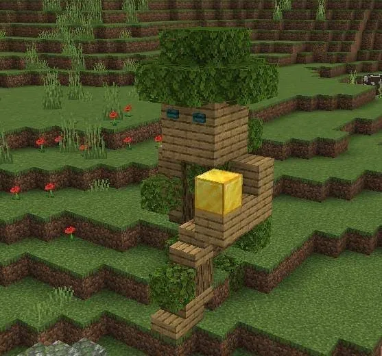 Статуя человека в лесу