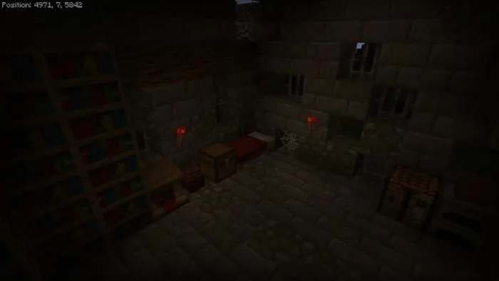 Вид внутри хижины