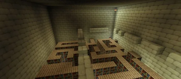 Лаберинт из книжных полок